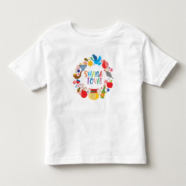 🍯 🍎 🐟 Shana Tova! Gott nytt år2 T Shirt (Framsida)