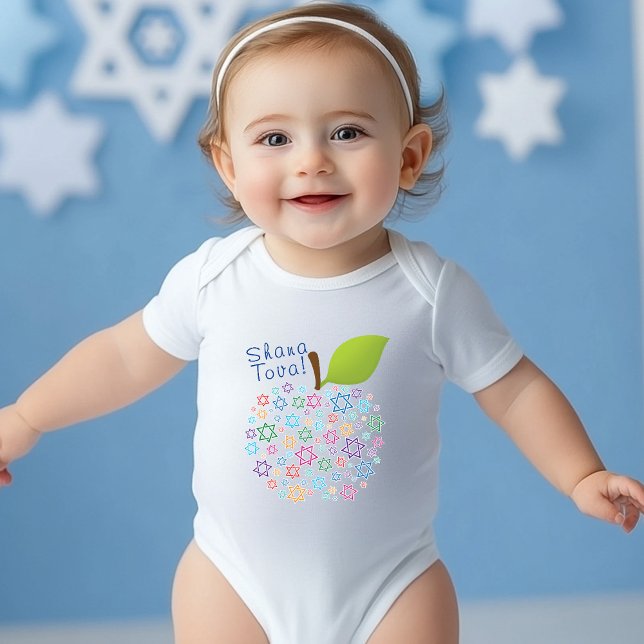 🍯 🍎 🐟 Shana Tova! Gott nytt år T Shirt (🍯 🍎🐟 Shana Tova! Happy New Year Baby Bodysuit)