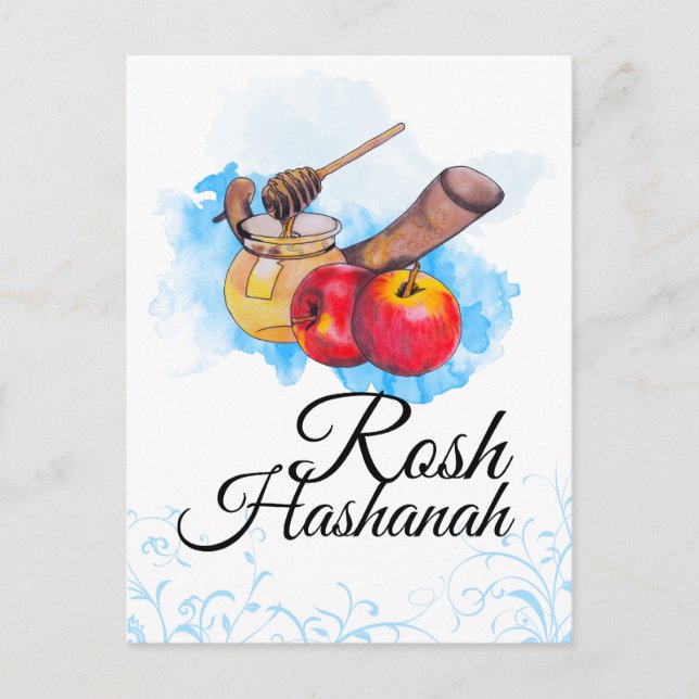 Shana Tova / Rosh Hashanah Helg Vykort (Framsida)