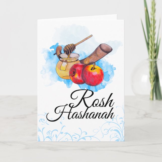 Shana Tova / Rosh Hashanah Helgkort (Framsida)