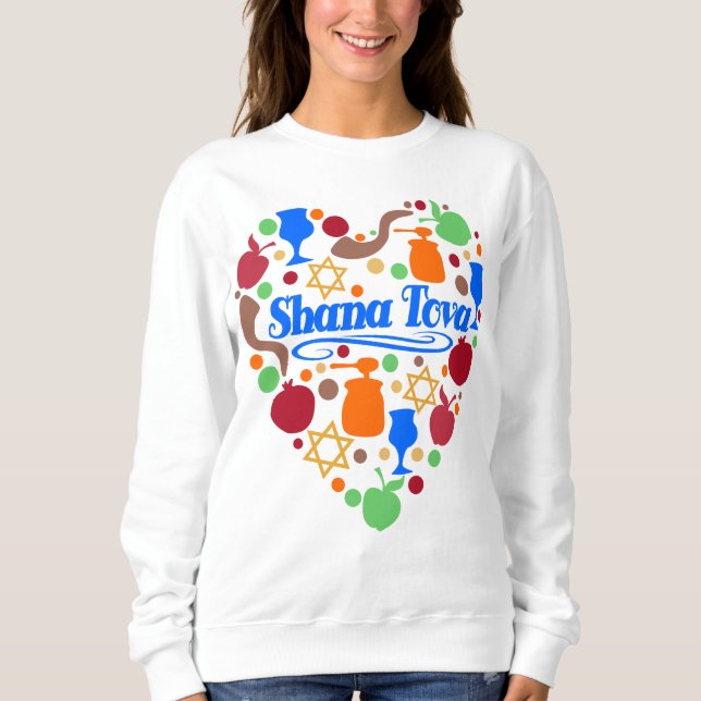 Shana Tova Rosh Hashanah Jewish New Year Helgdag T Shirt (Framsida)
