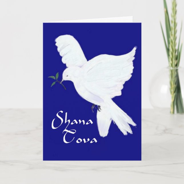 Shana Tova! - Rosha Hashanah/vitduva Helgkort (Framsida)