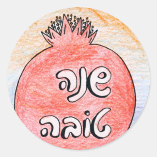 Shana Tova - Round Sticker Runt Klistermärke