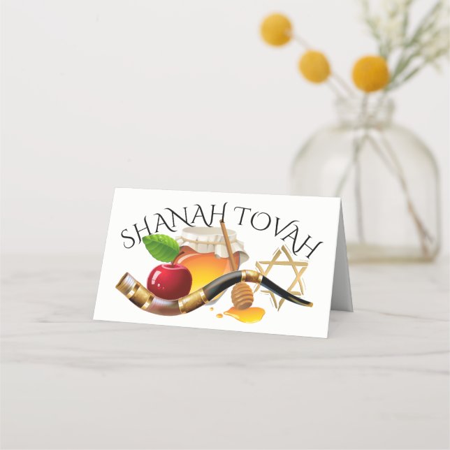Shanah Tovah-platskort/kuvert-kort Placeringskort (Framsida)