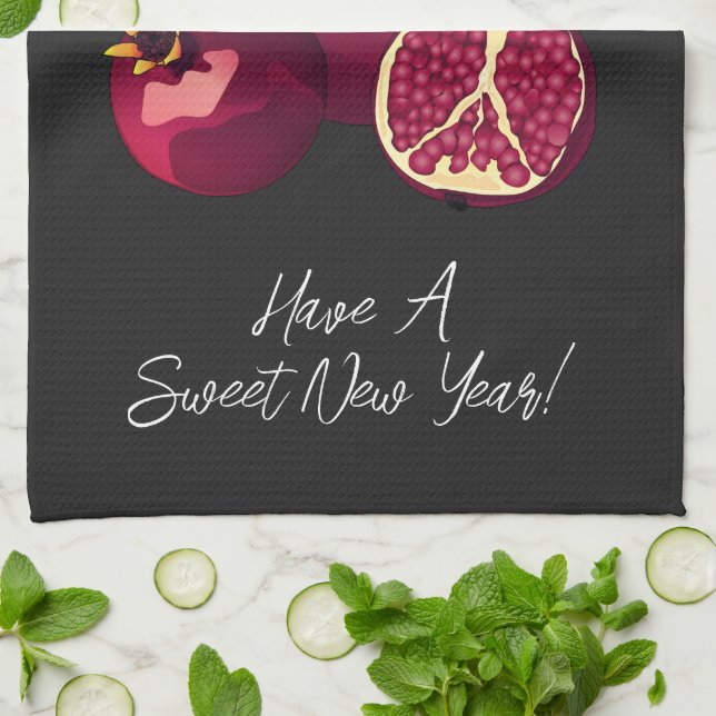 Shanah Tovah Pomegranate Personlig Kökshandduk (Vikta)