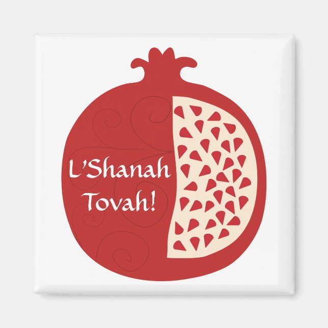 Shanah Tovah Rosh Hashanah Jewish New Year Magnet (Framsidan)