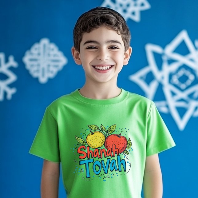 🍎 Shanah Tovah T Shirt (🍎 Shanah Tovah T-Shirt for boys and girls)