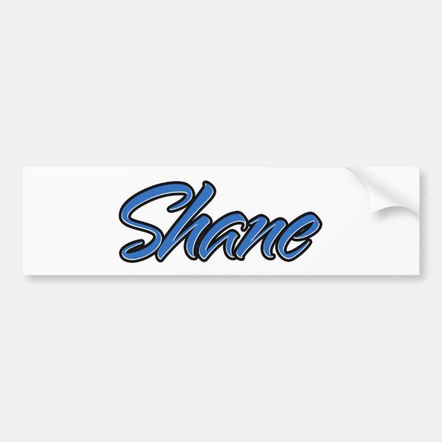 Shane Name blue Aufkleber Sticker Autoaufkleber Bildekal (Framsidan)