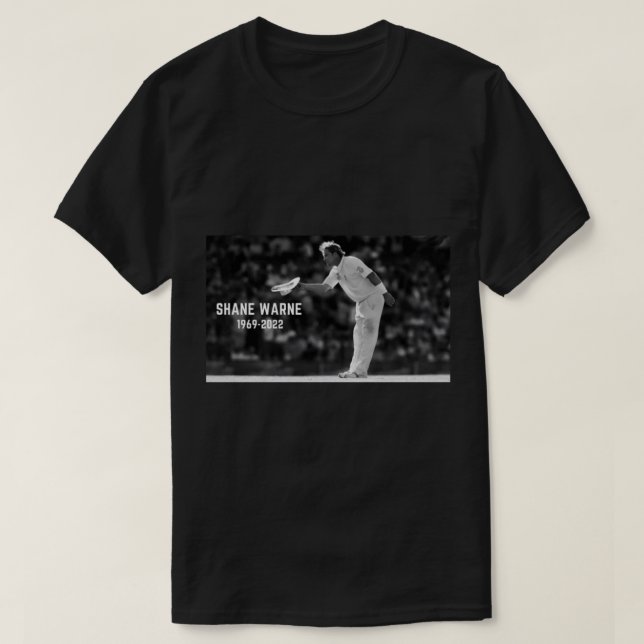 Shane Warne king of Spin RIP Death    T Shirt (Design framsida)