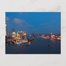 Shanghai by Night Postcard Vykort