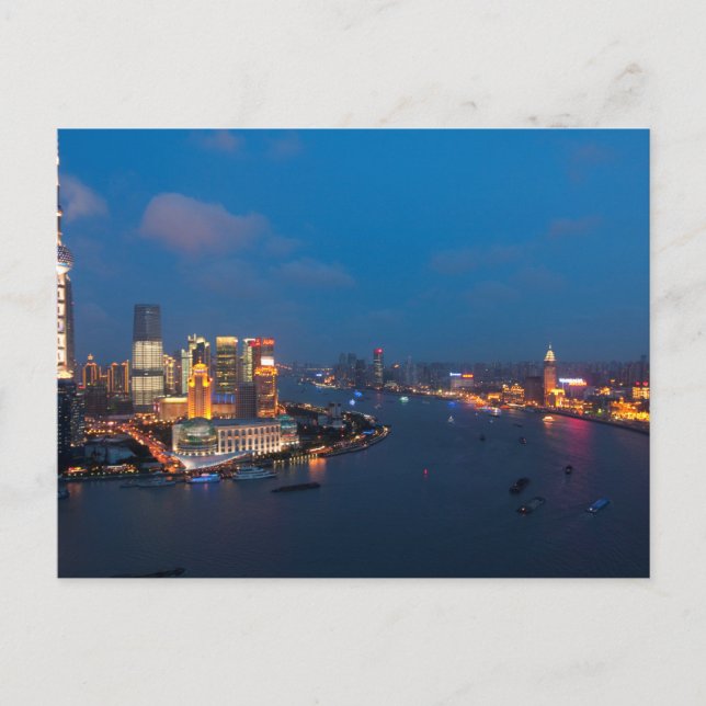 Shanghai by Night Postcard Vykort (Framsida)