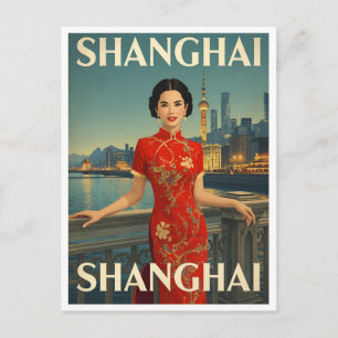 Shanghai Cheongsam Vykort