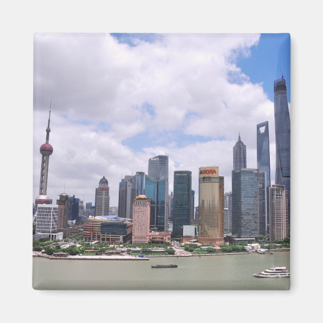 Shanghai, China skyline Magnet (Framsidan)
