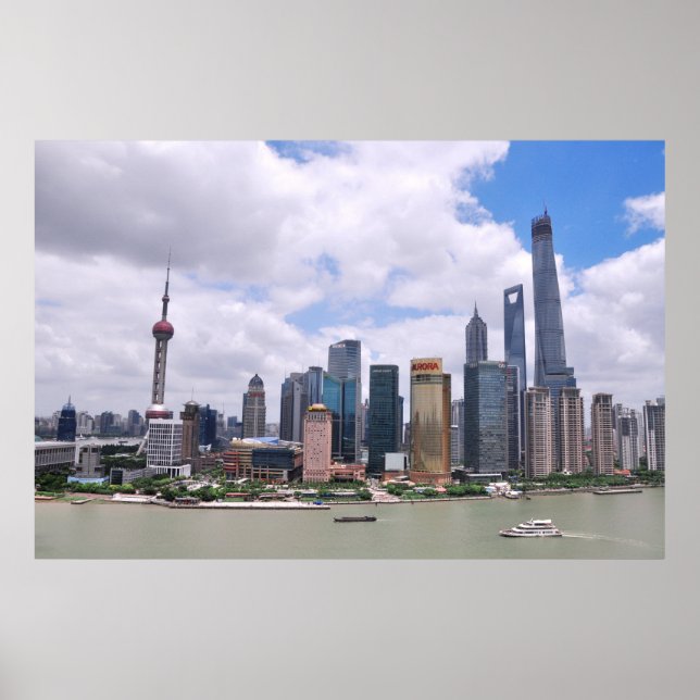 Shanghai, China skyline Poster (Framsidan)