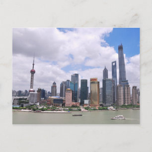 Shanghai, China skyline Vykort