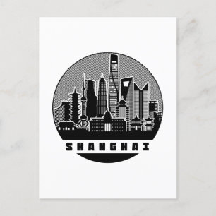 Shanghai China Skyline Vykort