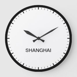 Shanghai China Time Zon Newsroom Stil Clock Stor Klocka