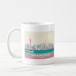 Shanghai-Chinan Bund Pastel Travel Kaffemugg