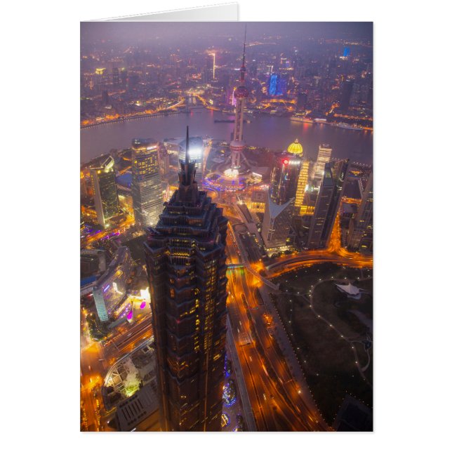 Shanghai City Hälsningskort (Framsidan)