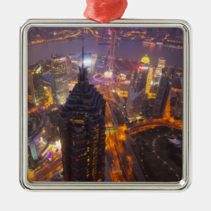 Shanghai City Julgransprydnad Metall