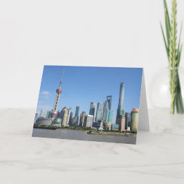 Shanghai från Bund Greeting Card Kort