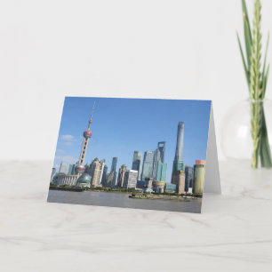 Shanghai från Bund Greeting Card Kort