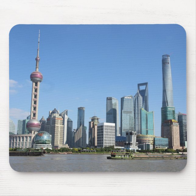 Shanghai från Bund Mousepad Musmatta (Framsidan)