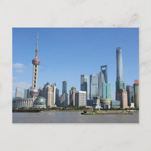 Shanghai från Bund Postcard Vykort