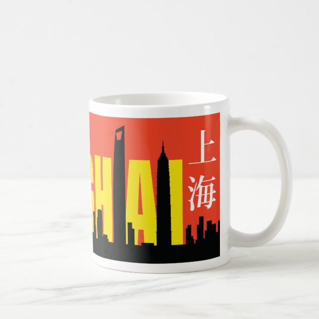 Shanghai horisont kaffemugg (Höger)