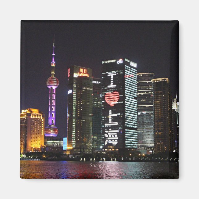Shanghai i natt magnet (Framsidan)