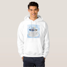 Shanghai i Tekopp - Futuristiska Skyline Art Hoodie
