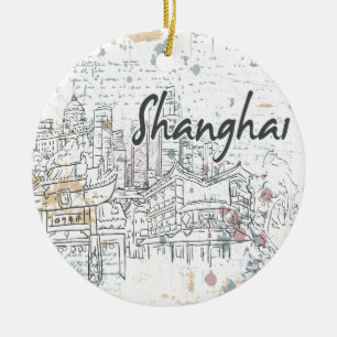 Shanghai Julgransprydnad Keramik