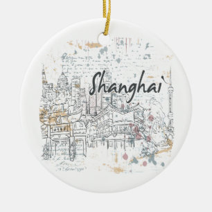 Shanghai Julgransprydnad Keramik