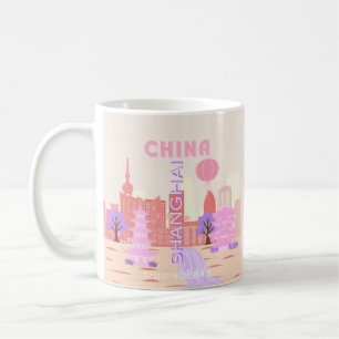 Shanghai Kina Pastell Resa Konst Kaffemugg