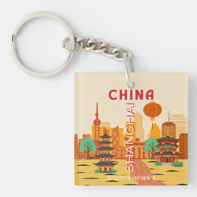 Shanghai Kina Resa Retroaffisch (Framsidan)