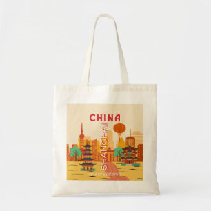 Shanghai Kina Resa Retroaffisch Tygkasse