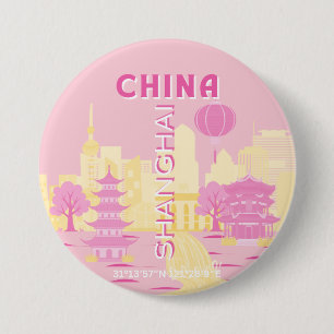 Shanghai Kina Resa Rosa Affisch Knapp