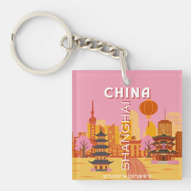 Shanghai Kina Resa Vintage Affisch (Framsidan)