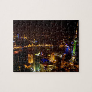 Shanghai Kina underbar siluett med modernt Pussel