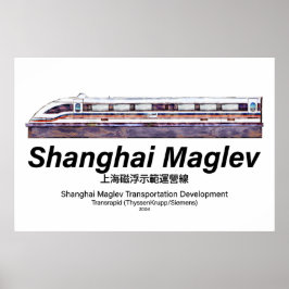 Shanghai Maglev höghastighets SMT Transrapid tåg Poster