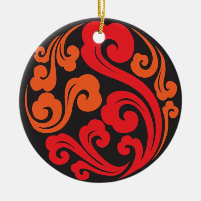 Shanghai Måne Chinese Bistro & Pub 05 Julgransprydnad Keramik (Framsidan)