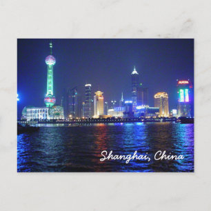 Shanghai Nattvykort Vykort