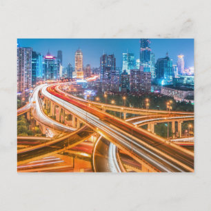 Shanghai Overpass 2-vykort Vykort