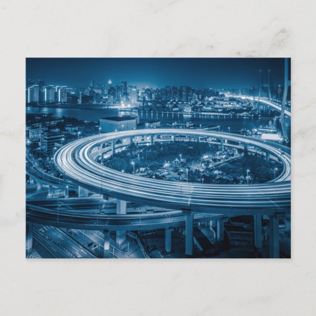 Shanghai Overpass 3-vykort Vykort (Framsida)