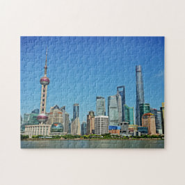 Shanghai Skyline från Bund - 11 x 14 - 252 pcs Pussel