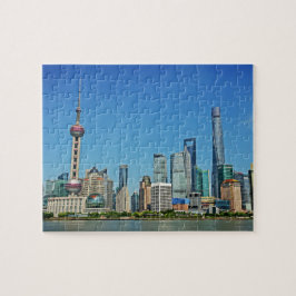 Shanghai Skyline från Bund - 8 x 10 - 110 pc Pussel