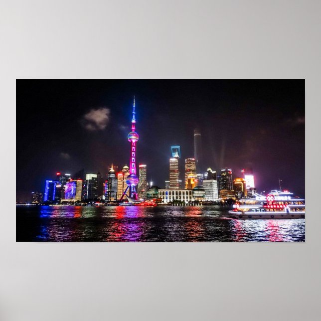 Shanghai Skyline Poster (Framsidan)