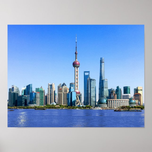 Shanghai Skyline Poster (Framsidan)