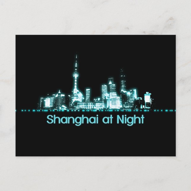 Shanghai Skyline Vykort (Framsida)