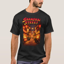 Shanghai Street Nattliv Retro Resa T-Shirt